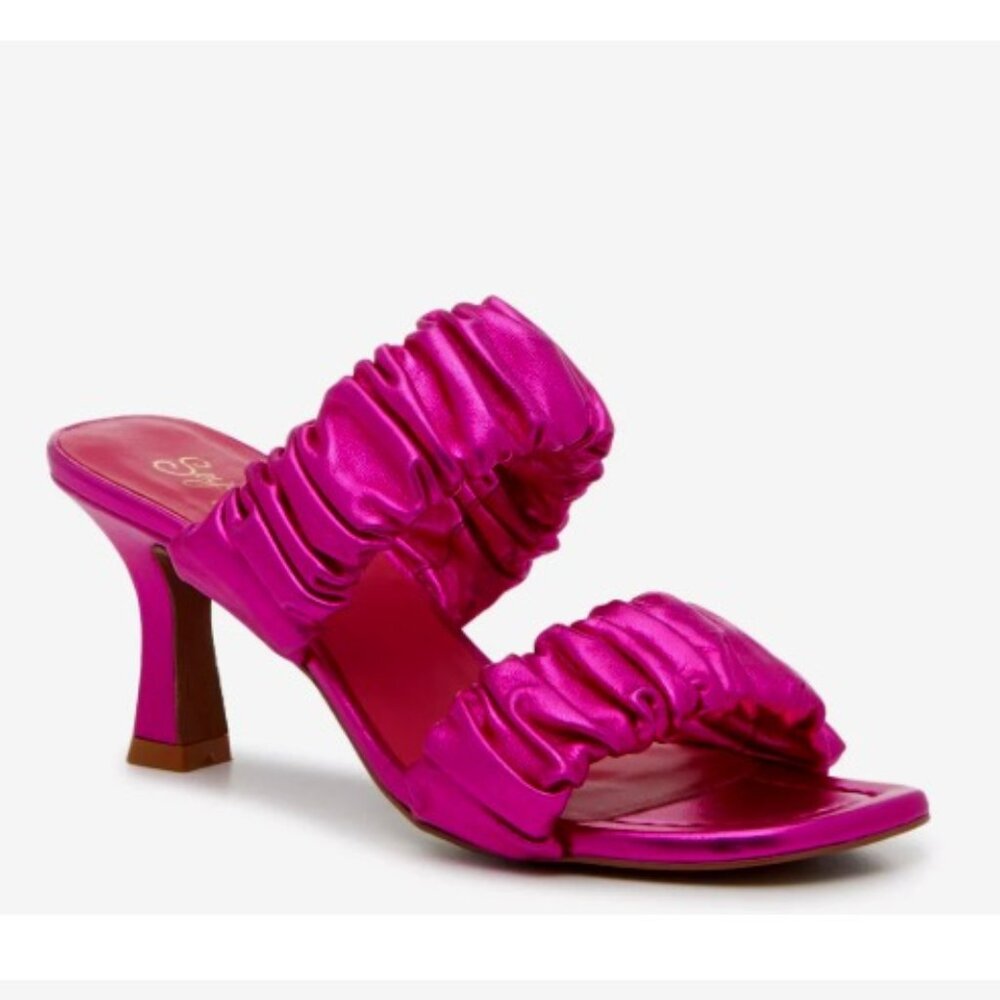 Seychelles Leeward Sandal – Fuchsia Metallic – Size 6 NYE Holiday Party Fun Cute